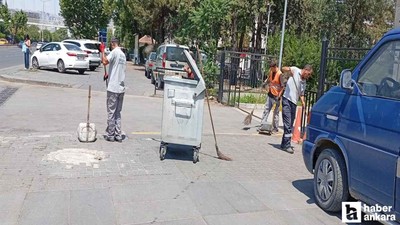 Altındağ Belediyesi temizlik ekiplerinden mahalle temizliği