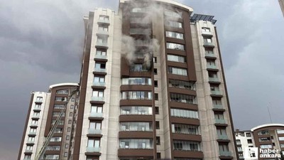 Keçiören'de 14 katlı binada yangın: 2 kişi kurtarıldı!