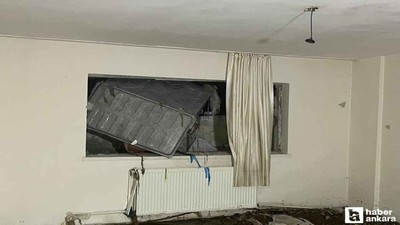 Ankara'da sel suları evin duvarını yıktı: 1 kişi yaralandı!