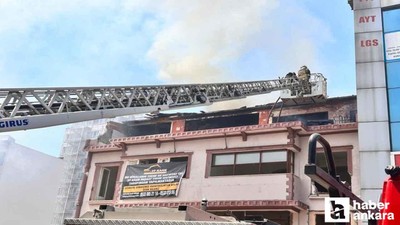 Çankaya'da metruk bir binada yangın çıktı