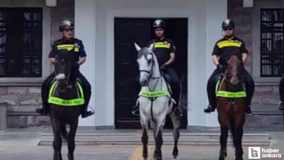 Kızılcahamam'da atlı polisler dikkat çekti