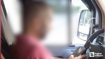 Ankara'da cep telefonu kullanan dolmuş şoförüne para cezası kesildi
