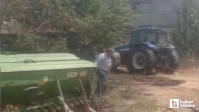Beypazarı'nda otluk alanda çıkan yangına itfaiye müdahale etti