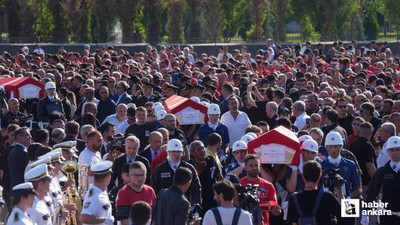 Orman şehitleri Ankara'da son yolculuklarına uğurlandılar
