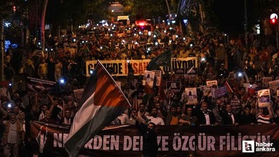 Ankara'da İsrail'in Gazze'ye yönelik saldırıları protesto edildi
