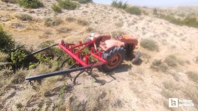 Beypazarı'nda dereye yuvarlanan traktörde 1 kişi hayatını kaybetti