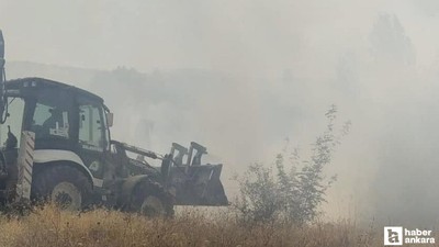 Güdül'de otluk alanda çıkan yangını itfaiye ekipleri söndürdü