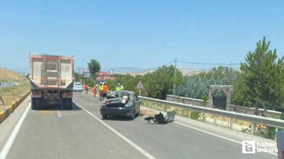 Beypazarı'nda trafik kazasında otomobil sürücüsü yaralandı