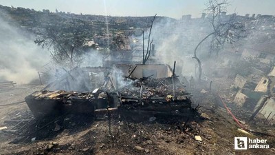 Mamak'ta çıkan yangın söndürüldü! 8 gecekondu kullanılamaz hale geldi!