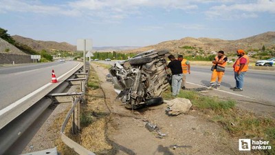 Cenaze için Ankara'ya gelen araç kaza yaptı: 1 ölü, 1 yaralı