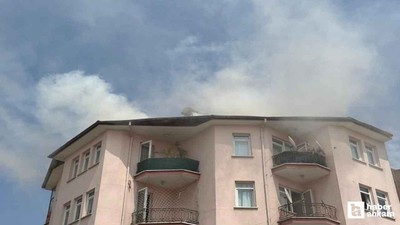 Akyurt'ta çıkan baca yangını korkuttu!