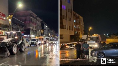 Sincan Belediyesi ekipleri kuvvetli yağış sonrası görev başındalar