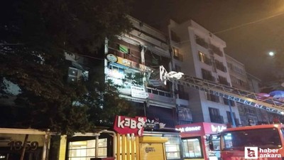 Çankaya'da 4 katlı bir binada yangın çıktı