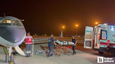 Muş'ta yaralanan çocuk ambulans uçakla Ankara'ya sevk edildi