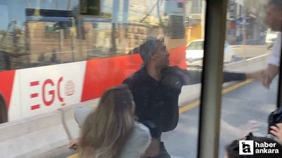 Altındağ'da trafik tartışması kamerada