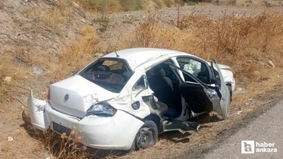 Beypazarı'nda takla atan otomobilde 4 kişi yaralandı