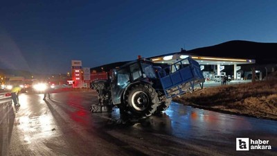 Beypazarı'nda traktör ile otomobil çarpıştı: 3 yaralı