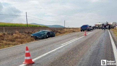 Ayaş'ta tır ile otomobil çarpıştı, 4 kişi yaralandı!
