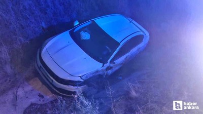 Çorum'da şarampole devrilen otomobilde 1 kişi yaralandı