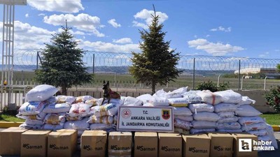 Kahramankazan'da jandarma ekipleri iki tırda 6 ton kaçak tütün yakaladılar