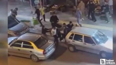 Polatlı'da iki alile arasında tekmeli yumruklu park kavgası!