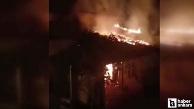 Elmadağ'da korkutan yangın: Müstakil ev küle döndü!