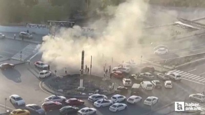 Yenimahalle'de trafiği kesip araçlarıyla drift attılar