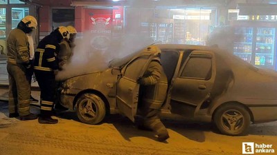 Kırıkkale'de park halindeki araçta korkutan yangın!