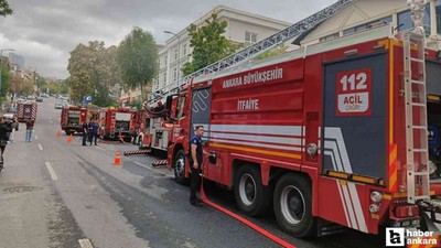 Çankaya'da restoranda çıkan yangına itfaiye ekipleri müdahale etti
