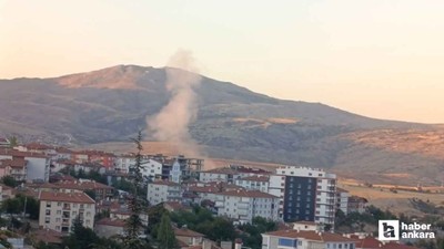 Elmadağ'da yol yapımı için patlatılan dinamit korkuttu