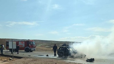 Nallıhan'da tırla çarpışan araç alev aldı! Sürücü hayatını kaybetti