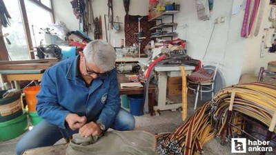 Yarış atlarının eyerleri Beypazarı'nda yapılıyor