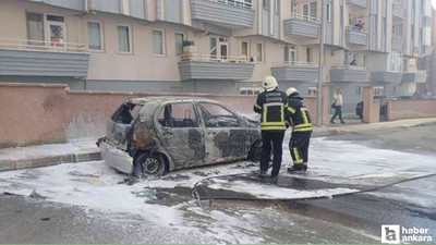 Çorum'da öfkelenen kadın, eşinin aracını yaktı