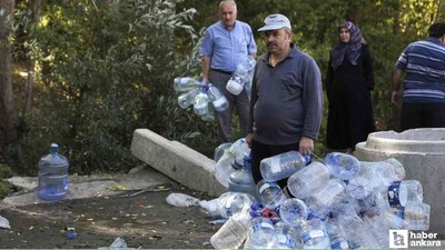 Mamaklı vatandaşlar su doldurmak için çeşmelere akın ediyor