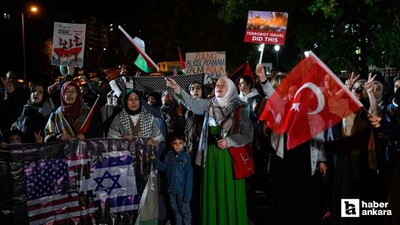 Ankara'da Küresel Sumud Filosu'na destek için eylem yapıldı