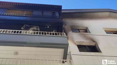 Keçiören'de 3 katlı apartmanın en üst katındaki dairede yangın çıktı!