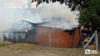 Güdül'de hobi bahçesinde çıkan yangında maddi zarar oluştu