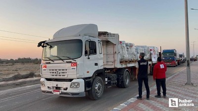 AFAD Gazze'ye 20 tır insani yardım gönderiyor