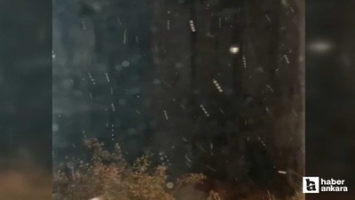 Çankırı'da yüksek rakımlarda kar yağışı başladı
