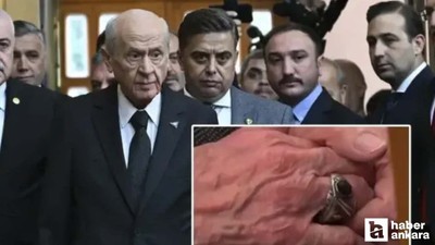 Devlet Bahçeli'nin taktığı rozet ve yüzük dikkat çekti