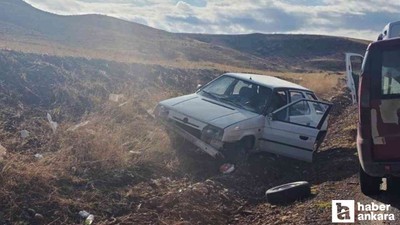 Kırıkkale'de şarampole devrilen araçtaki 2 kişi yaralandı