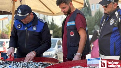 Sincan Belediyesi zabıta ekipleri balık tezgahlarını denetledi