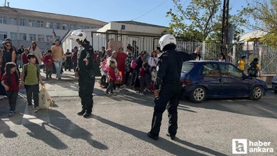 Keçiören'de zabıta ekiplerinden okul önlerinde ulaşım seferberliği