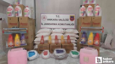 Yenimahalle’de düzenlenen operasyonda 500 litre sahte deterjan ele geçirildi!