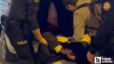 Keçiören'de psikolojik rahatsızlığı ve alkollü olan şahsın polislere saldırdığı iddiası!
