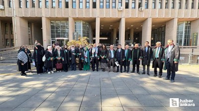 Ankara Adliyesi önünde hukukçulardan Gazze açıklaması