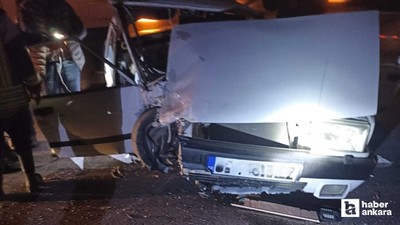 Akyurt'ta trafik kazası: 2 kişi yaralandı