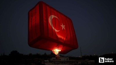 Ankara'da Cumhuriyet Bayramı için sıcak hava balonu etkinliği yapıldı