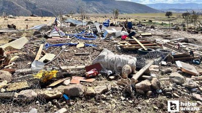 Ayaş'taki fırtınada hasar gören bölgenin son hali görüntülendi