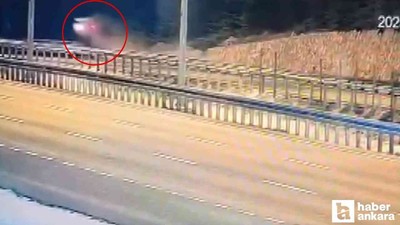 Etimesgut'ta 1 kişinin hayatını kaybettiği trafik kazası güvenlik kamerasında!